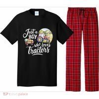 Farm Just A Who Loves Tractors Farmer Cool Gift Pajama Set thumb 0