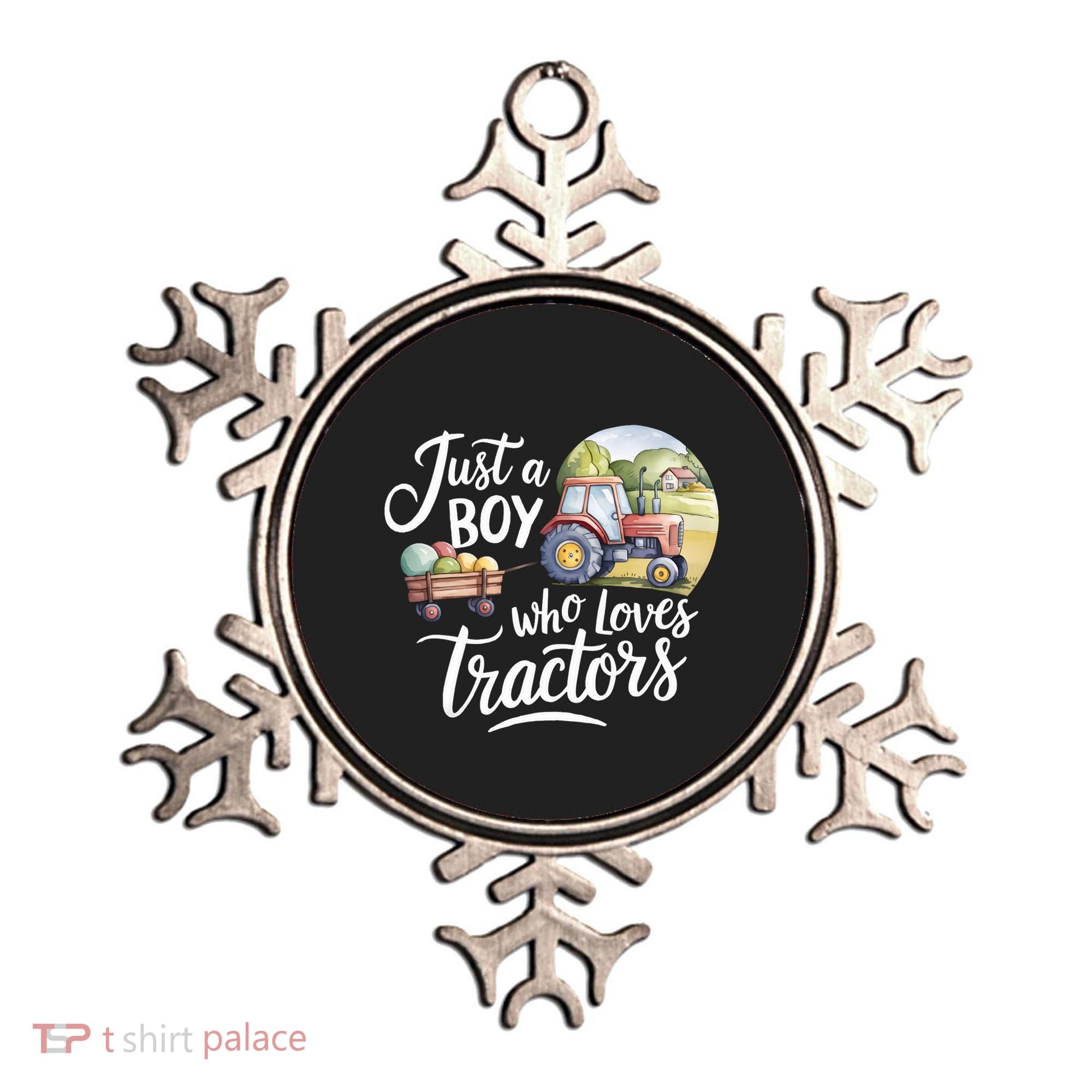 Farm Just A Who Loves Tractors Farmer Cool Gift Ornament