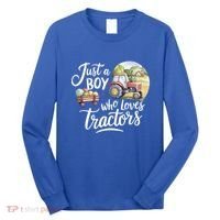 Farm Just A Who Loves Tractors Farmer Cool Gift Long Sleeve Shirt thumb 0