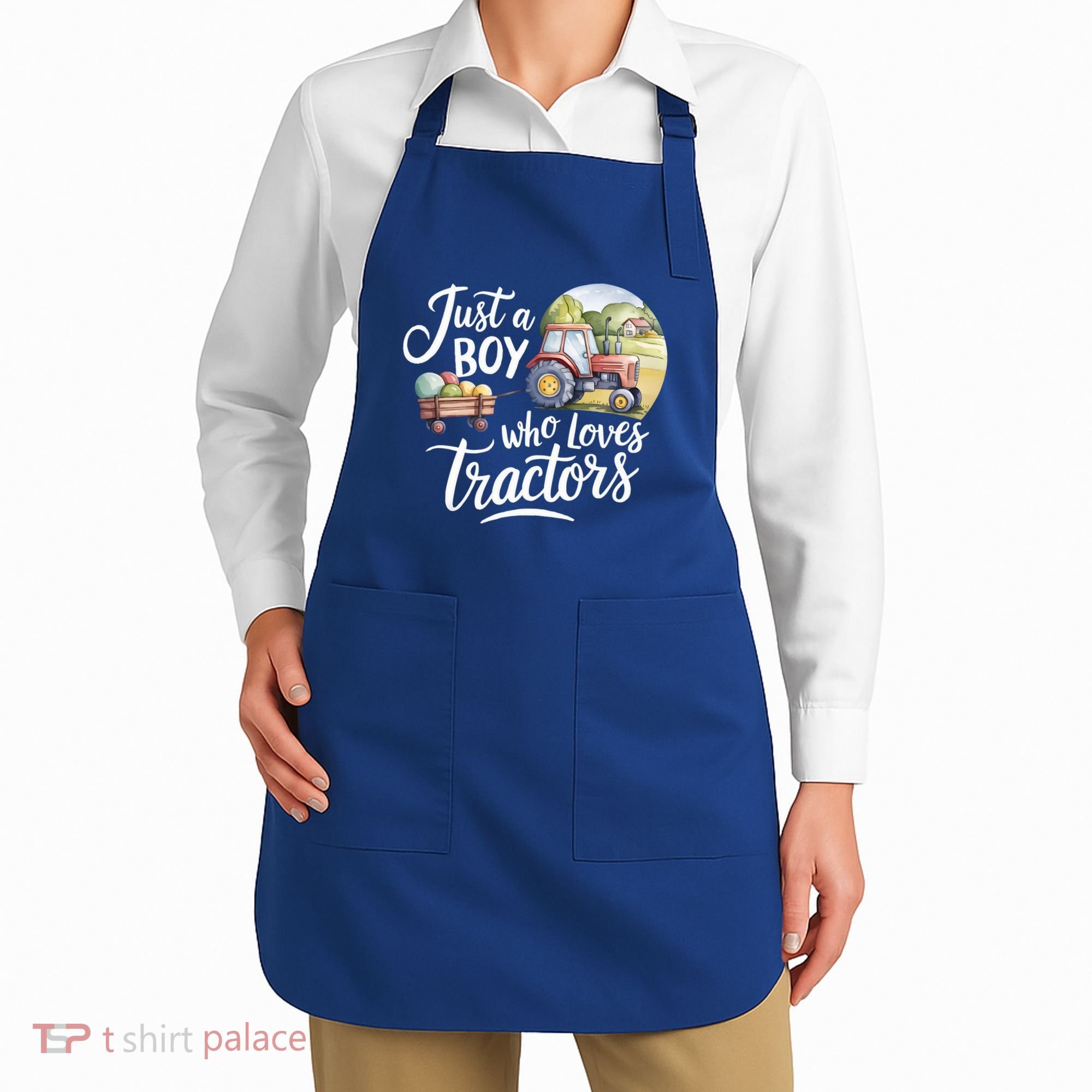 Farm Just A Who Loves Tractors Farmer Cool Gift Apron