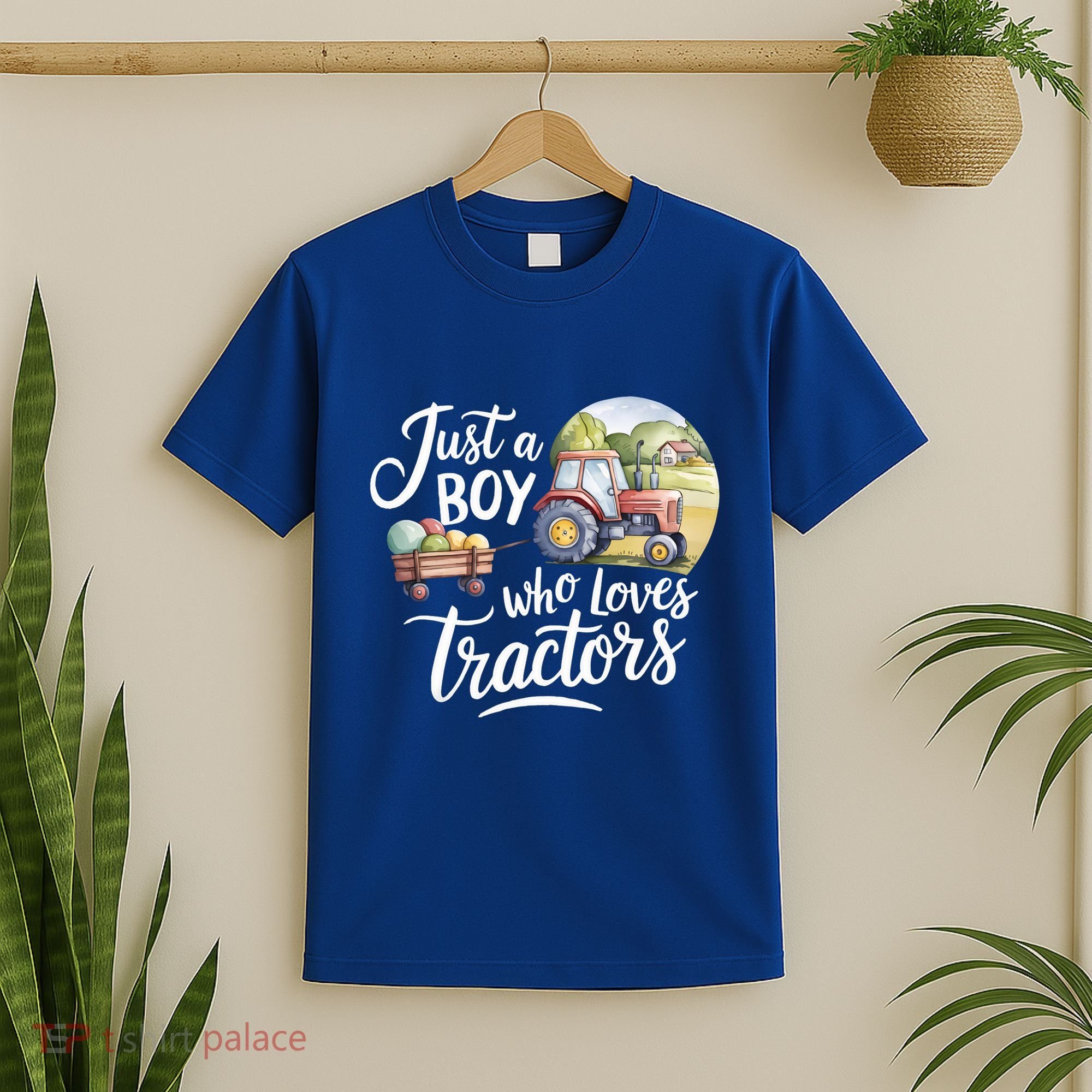 Farm Just A Who Loves Tractors Farmer Cool Gift T-Shirt