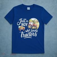 Farm Just A Who Loves Tractors Farmer Cool Gift T-Shirt thumb 5