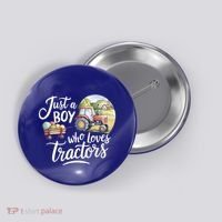 Farm Just A Who Loves Tractors Farmer Cool Gift Button thumb 0
