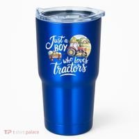 Farm Just A Who Loves Tractors Farmer Cool Gift Tumbler thumb 0