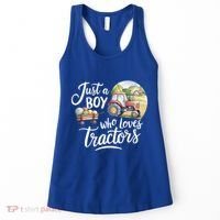 Farm Just A Who Loves Tractors Farmer Cool Gift Women's Tank Top thumb 0