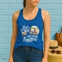 Farm Just A Who Loves Tractors Farmer Cool Gift Women's Tank Top thumb 2