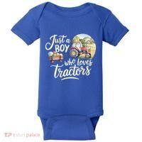 Farm Just A Who Loves Tractors Farmer Cool Gift Baby Bodysuit thumb 0
