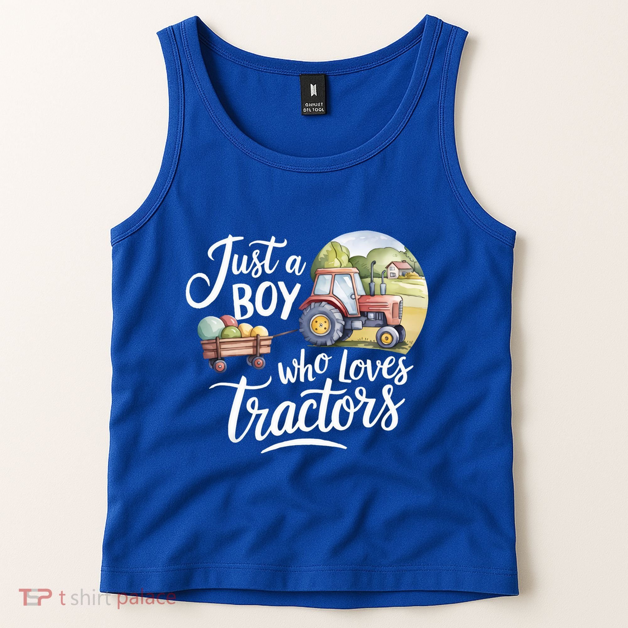 Farm Just A Who Loves Tractors Farmer Cool Gift Tank Top