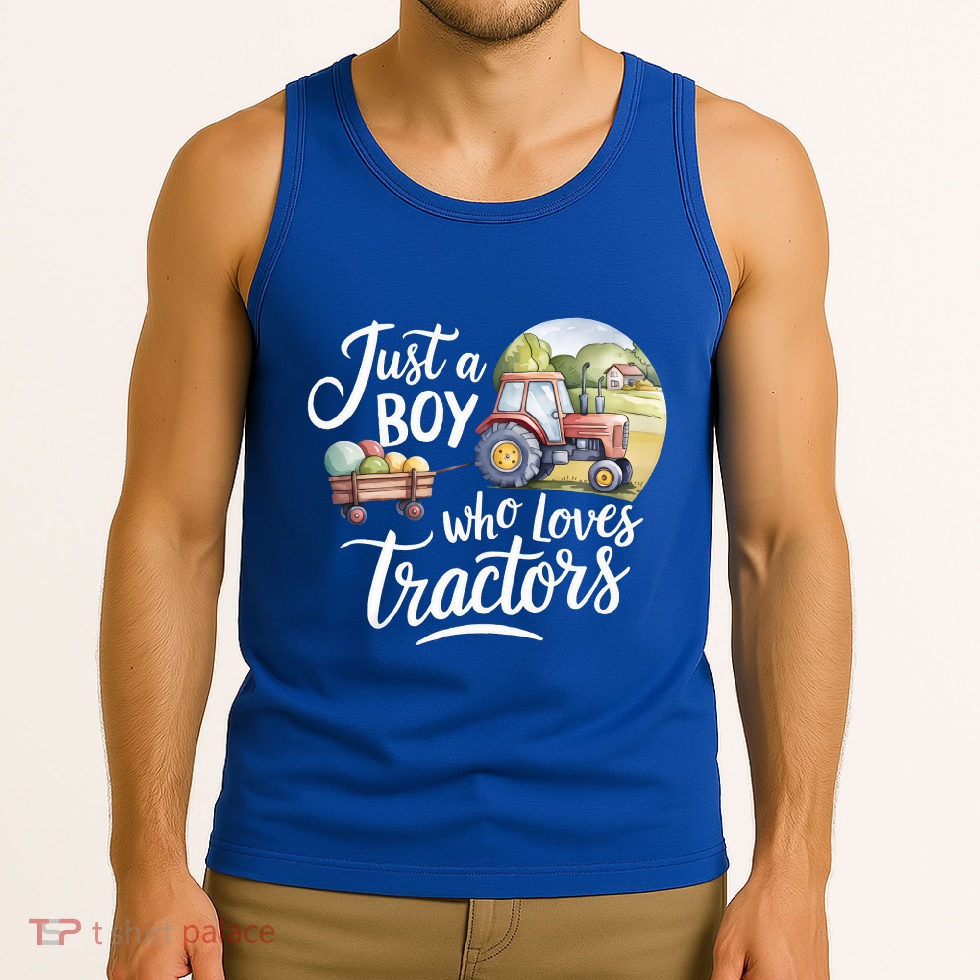 Farm Just A Who Loves Tractors Farmer Cool Gift Tank Top