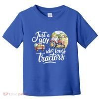 Farm Just A Who Loves Tractors Farmer Cool Gift Toddler T-Shirt thumb 0