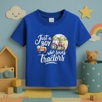 Farm Just A Who Loves Tractors Farmer Cool Gift Toddler T-Shirt thumb 3