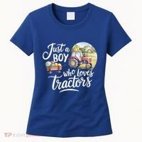 Farm Just A Who Loves Tractors Farmer Cool Gift Women's T-Shirt thumb 0