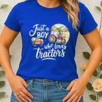 Farm Just A Who Loves Tractors Farmer Cool Gift Women's T-Shirt thumb 2