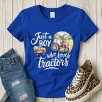 Farm Just A Who Loves Tractors Farmer Cool Gift Women's T-Shirt thumb 3