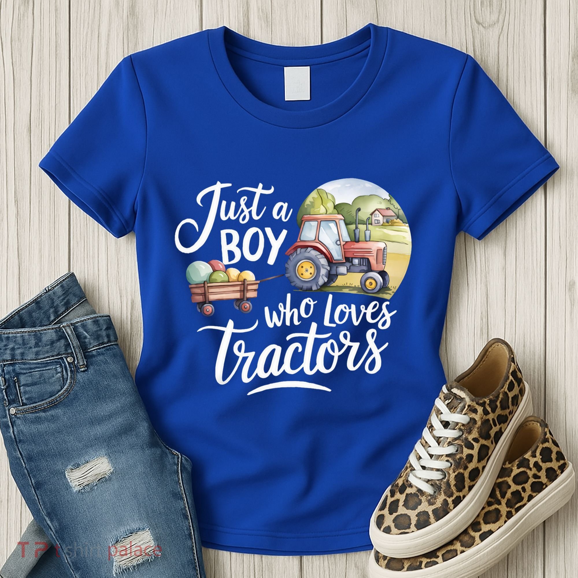 Farm Just A Who Loves Tractors Farmer Cool Gift Women's T-Shirt