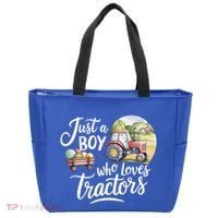 Farm Just A Who Loves Tractors Farmer Cool Gift Tote Bag thumb 0