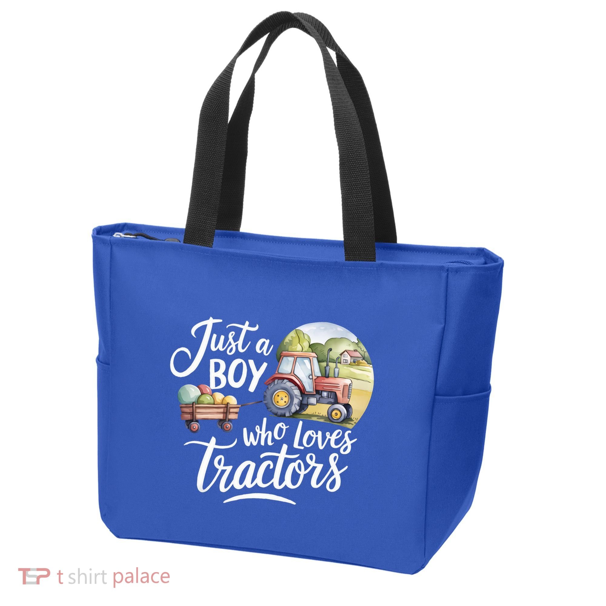 Farm Just A Who Loves Tractors Farmer Cool Gift Tote Bag