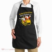 Funny Jesus And Santa Claus The Boy Are Back In A Town Xmas Gift Apron thumb 2