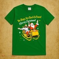 Funny Jesus And Santa Claus The Boy Are Back In A Town Xmas Gift T-Shirt thumb 5