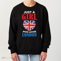 Fun Just A Who Loves London England British Flag Gift Women's Sweatshirt thumb 0