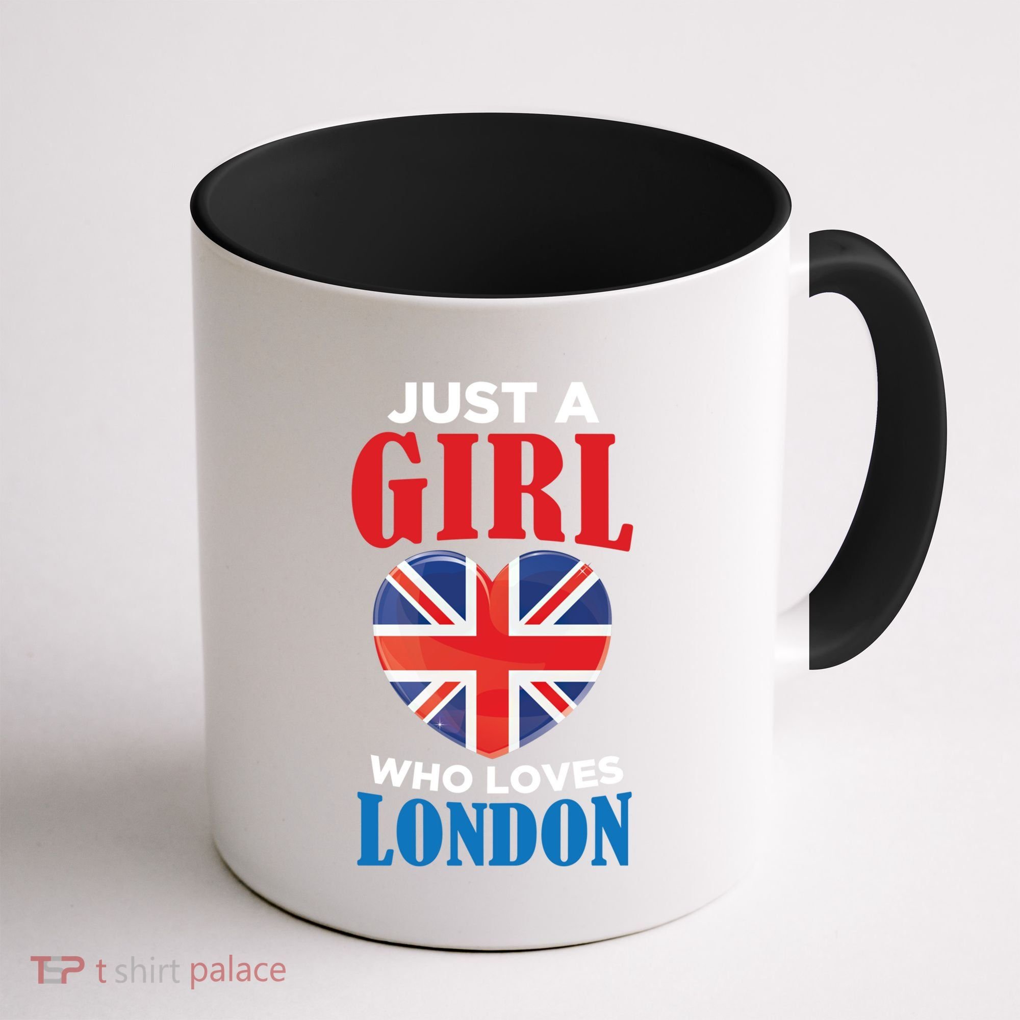 Fun Just A Who Loves London England British Flag Gift Coffee Mug