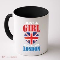 Fun Just A Who Loves London England British Flag Gift Coffee Mug thumb 0