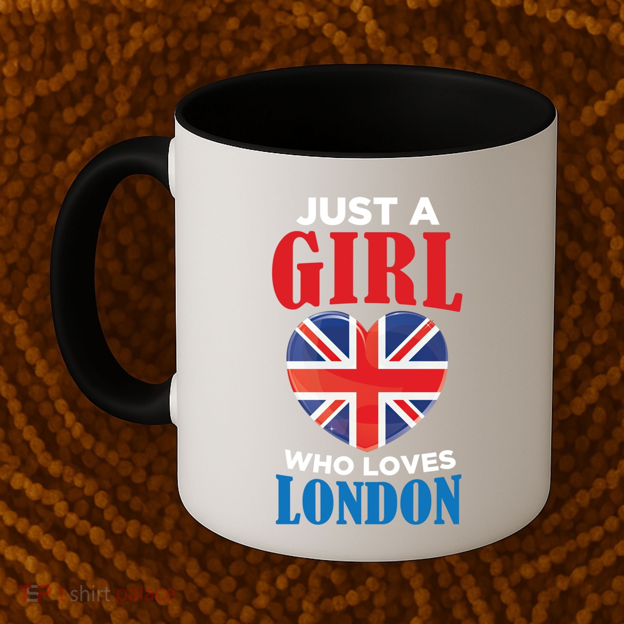 Fun Just A Who Loves London England British Flag Gift Coffee Mug