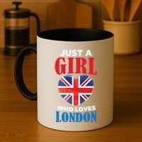 Fun Just A Who Loves London England British Flag Gift Coffee Mug thumb 4