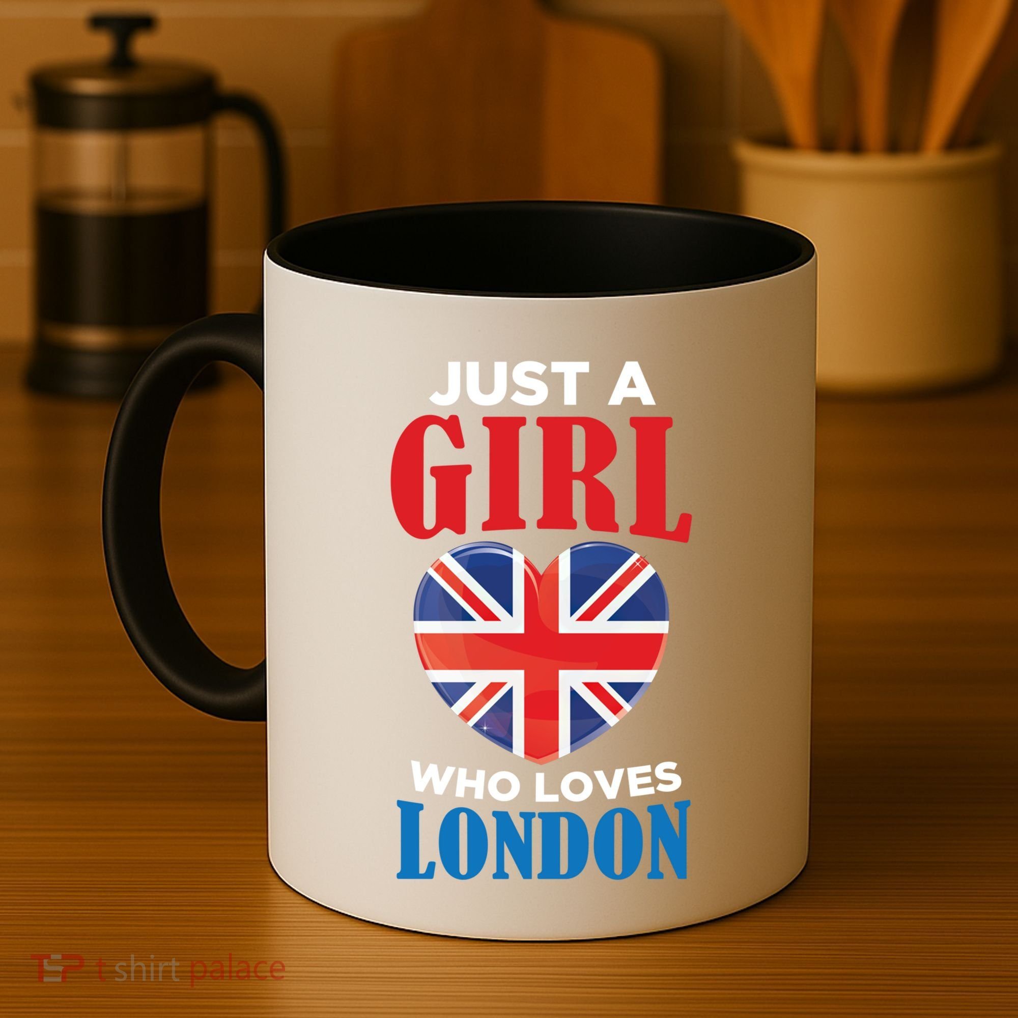 Fun Just A Who Loves London England British Flag Gift Coffee Mug