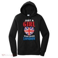 Fun Just A Who Loves London England British Flag Gift Women's Hoodie thumb 0