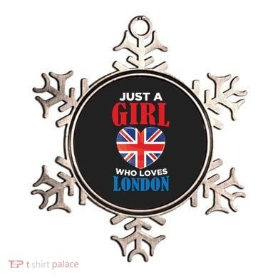 Fun Just A Who Loves London England British Flag Gift Ornament