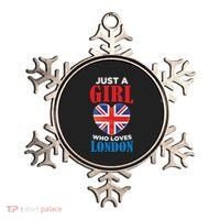 Fun Just A Who Loves London England British Flag Gift Ornament thumb 0