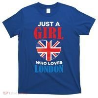 Fun Just A Who Loves London England British Flag Gift T-Shirt thumb 0