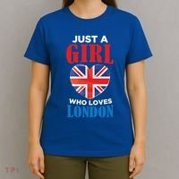 Fun Just A Who Loves London England British Flag Gift T-Shirt thumb 4