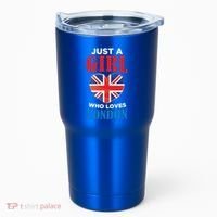 Fun Just A Who Loves London England British Flag Gift Tumbler thumb 0