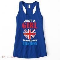 Fun Just A Who Loves London England British Flag Gift Women's Tank Top thumb 0