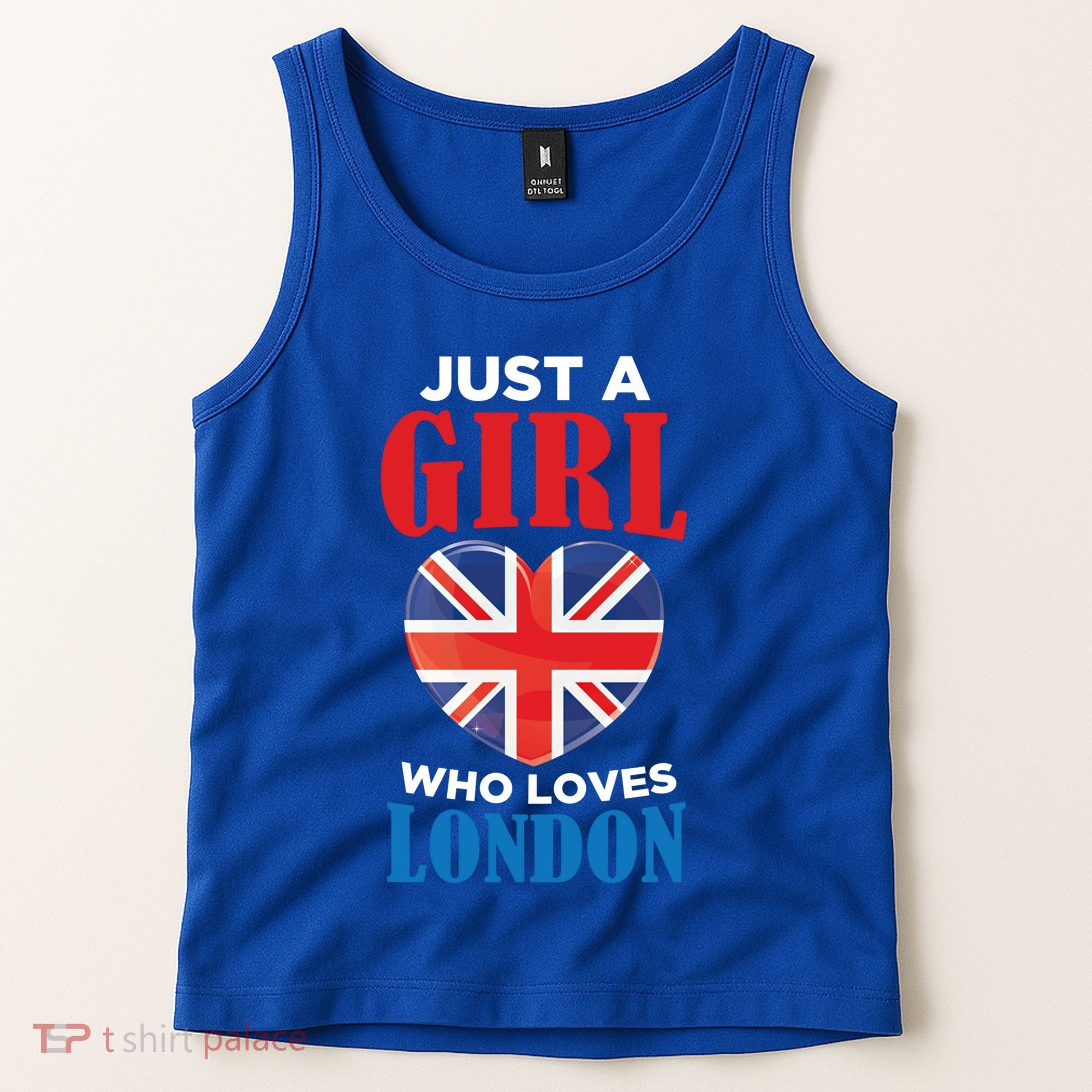 Fun Just A Who Loves London England British Flag Gift Tank Top