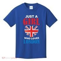 Fun Just A Who Loves London England British Flag Gift Kids T-Shirt thumb 0