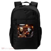 Funny Jason And Michael Halloween Drink Beer Backpack thumb 0