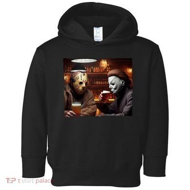 Funny Jason And Michael Halloween Drink Beer Toddler Hoodie