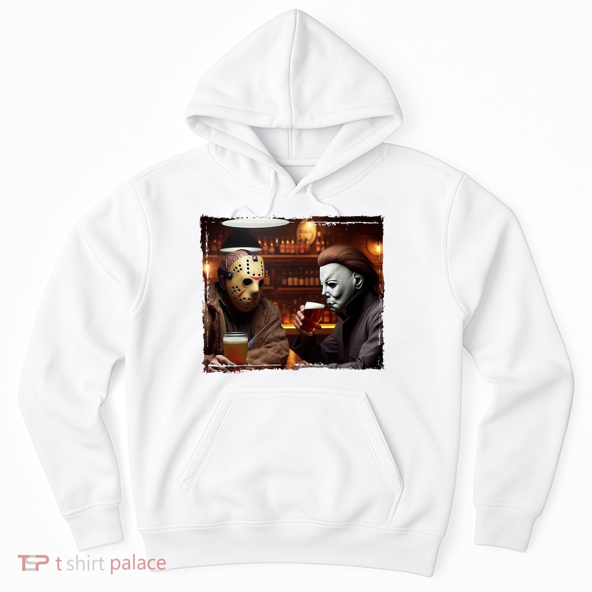 Funny Jason And Michael Halloween Drink Beer Hoodie