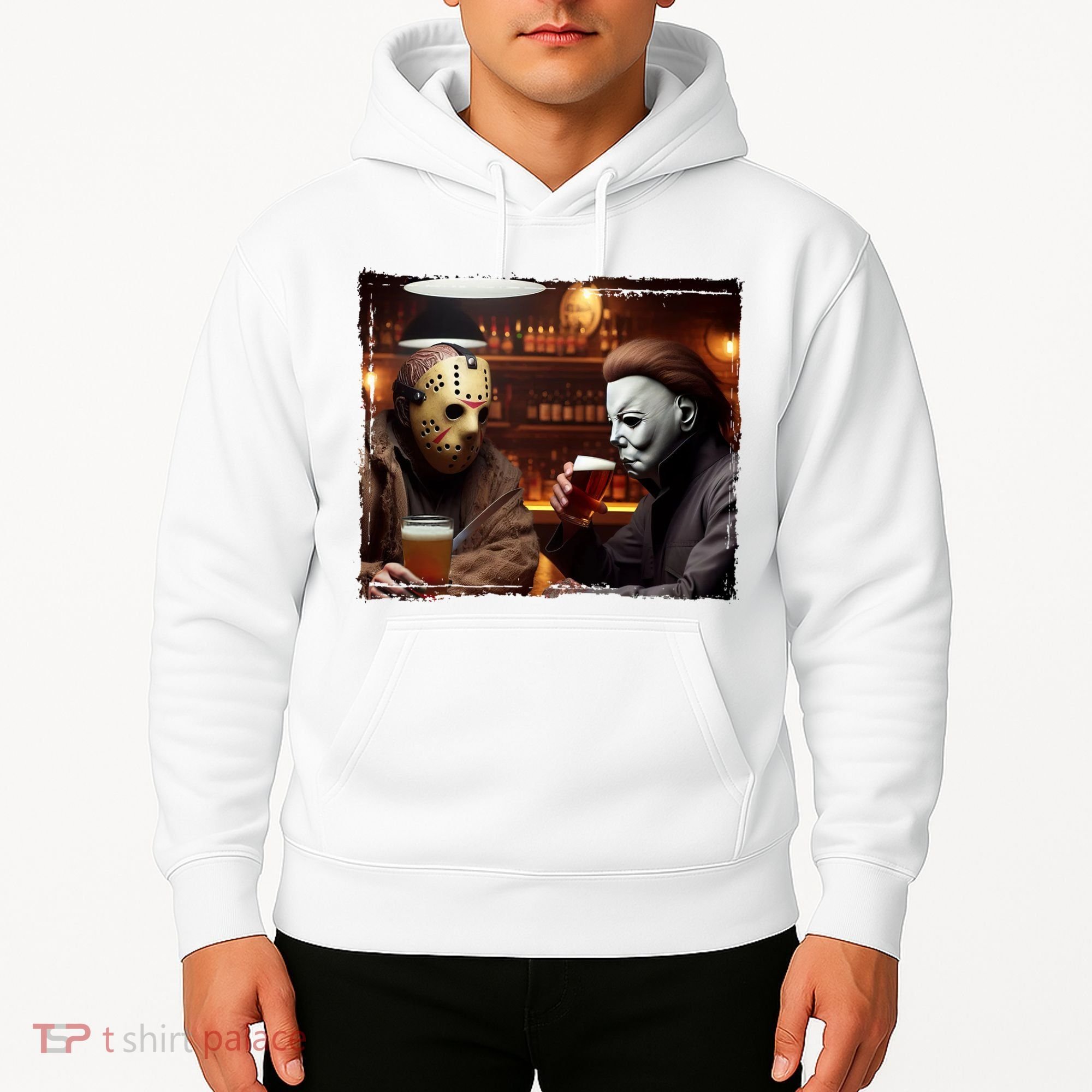 Funny Jason And Michael Halloween Drink Beer Hoodie