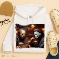 Funny Jason And Michael Halloween Drink Beer Hoodie thumb 4