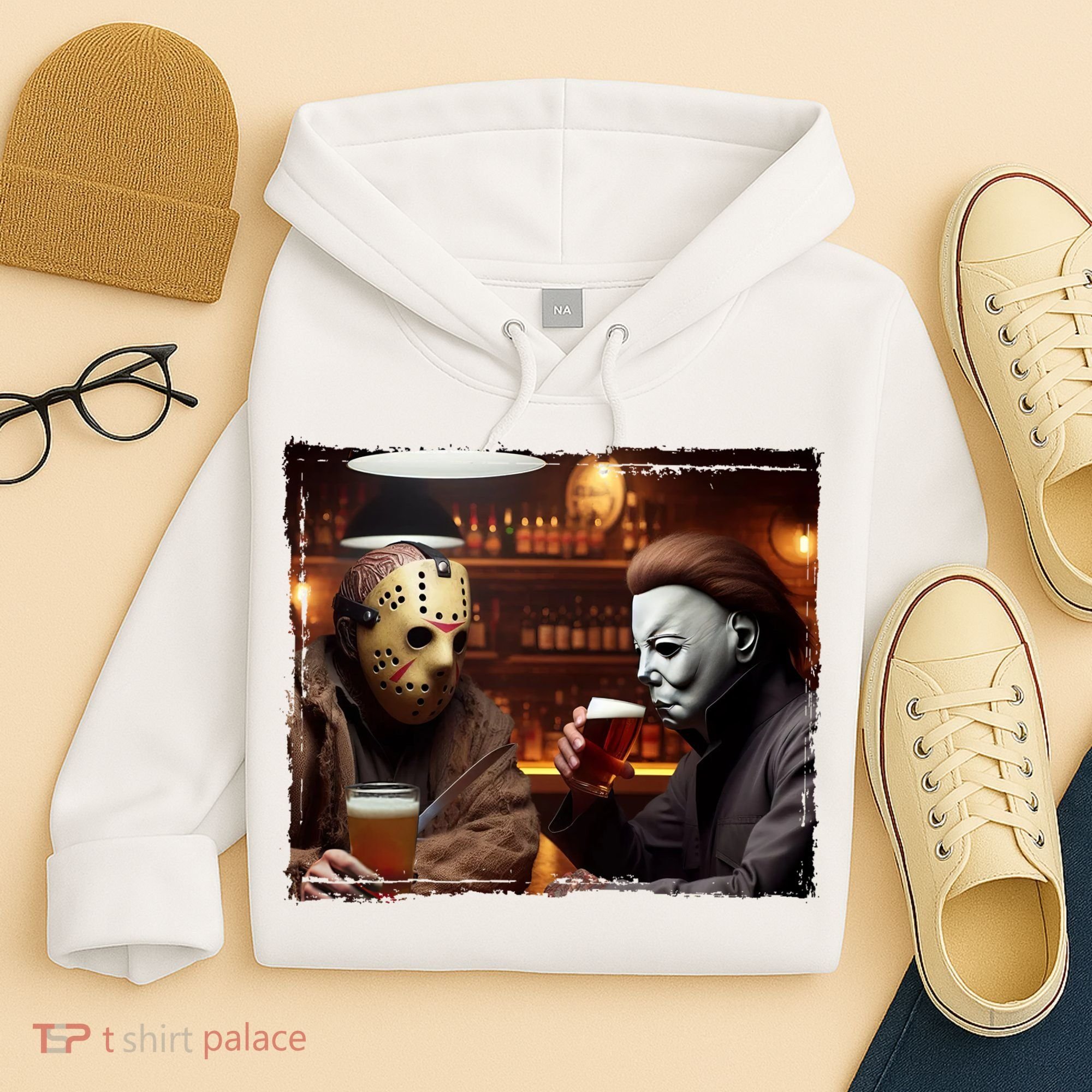Funny Jason And Michael Halloween Drink Beer Hoodie