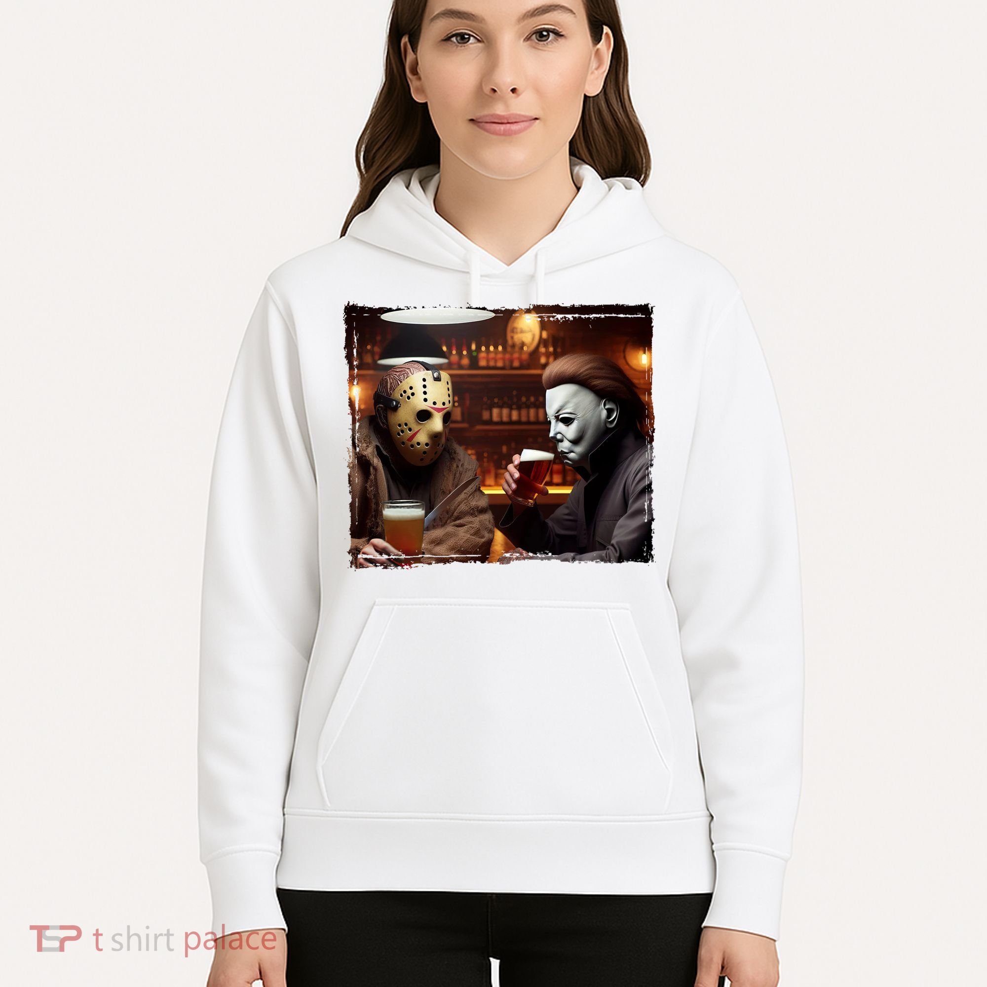 Funny Jason And Michael Halloween Drink Beer Hoodie