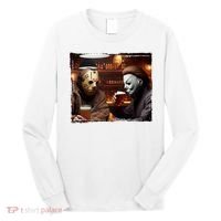 Funny Jason And Michael Halloween Drink Beer Long Sleeve Shirt thumb 0