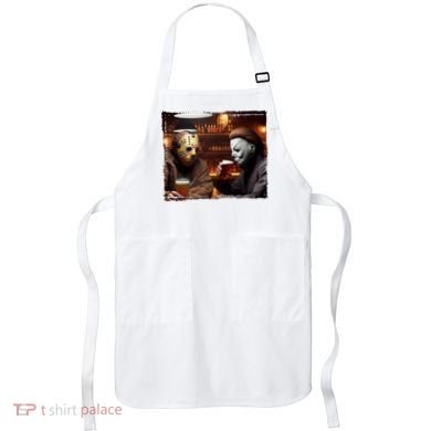 Funny Jason And Michael Halloween Drink Beer Apron