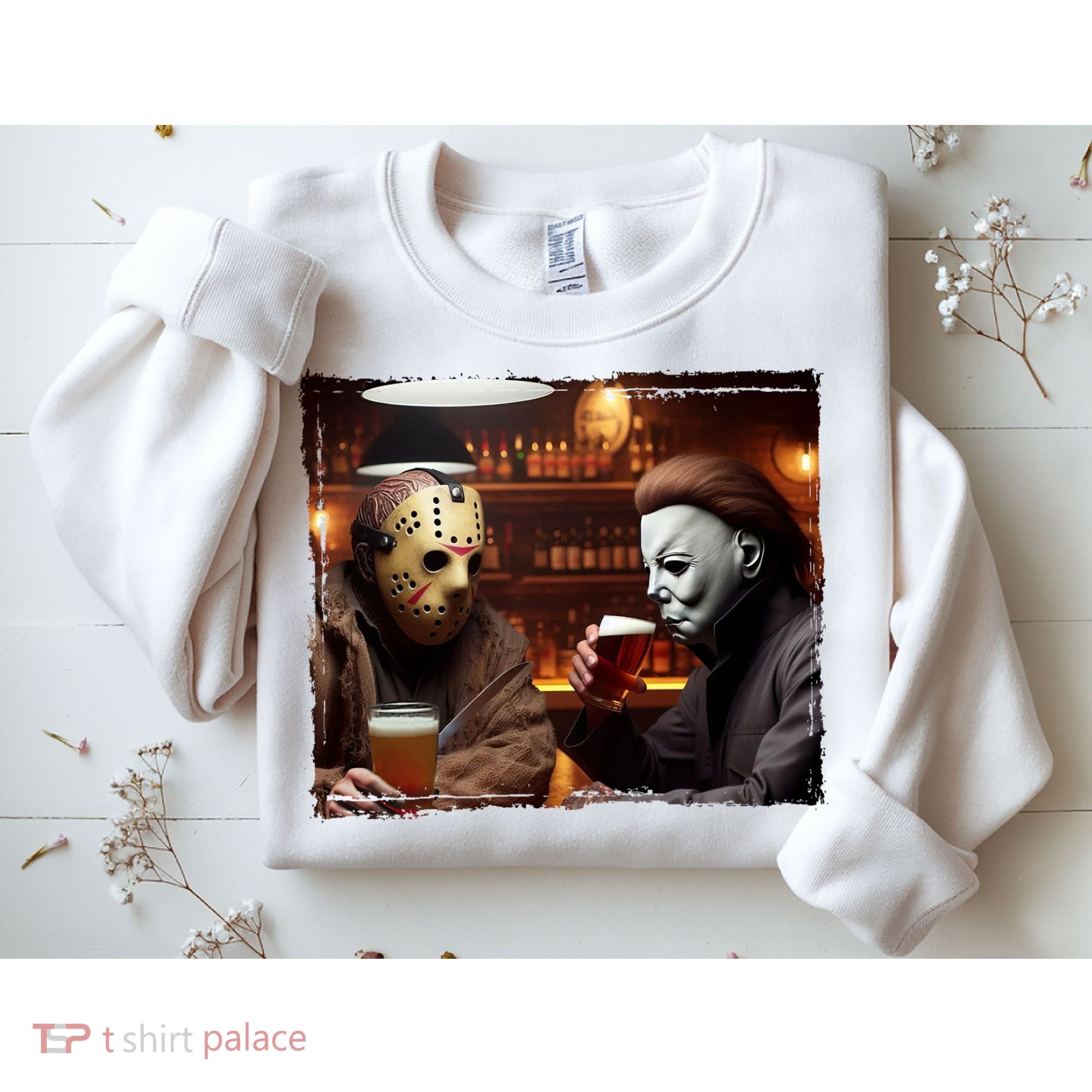 Funny Jason And Michael Halloween Drink Beer Sweatshirt