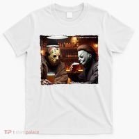 Funny Jason And Michael Halloween Drink Beer T-Shirt thumb 0
