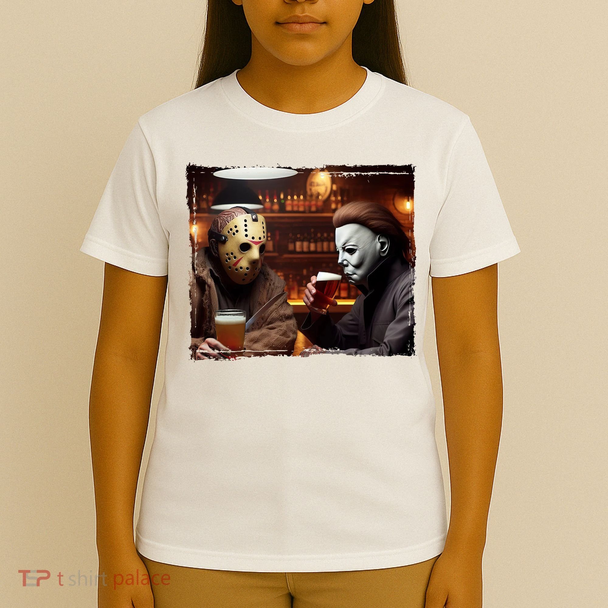 Funny Jason And Michael Halloween Drink Beer T-Shirt